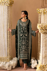 3-PC Unstitched Chiffon Embroidered Sheherzadi By Emaan Adeel | VANIA